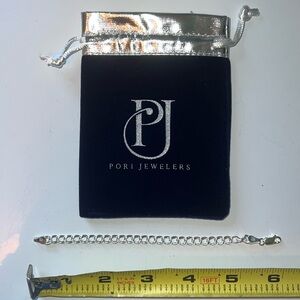 6” child’s bracelet (or for very small adult wrist!)… Sterling silver .925 Italy